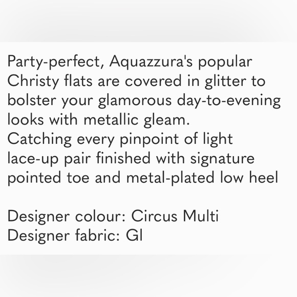 Aquazurra size 8.5 Christy sparkly flats - Picture 3 of 6